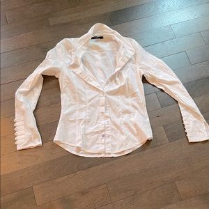 LAUREN VIDDEL: White button down blouse, Women’s Size Small